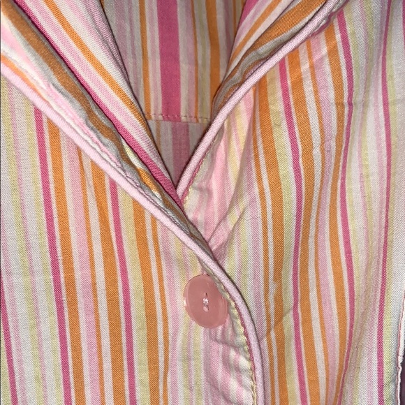 Gently Loved Disney Striped Pajama Top with Embroidered Winnie the Pooh - Picture 5 of 6